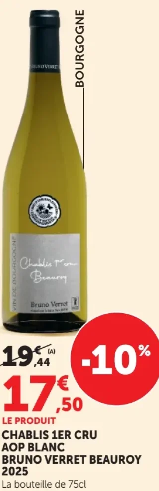 CHABLIS 1ER CRU AOP BLANC BRUNO VERRET BEAUROY 2025