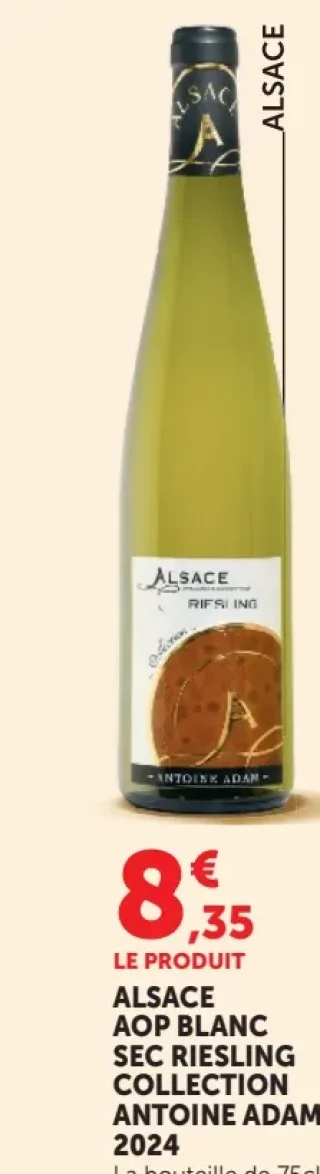 Alsace AOP Blanc Sec Riesling Collection Antoine Adam 2024