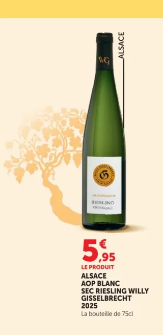 Alsace AOP Blanc Sec Riesling Willy Gisselbrecht 2025