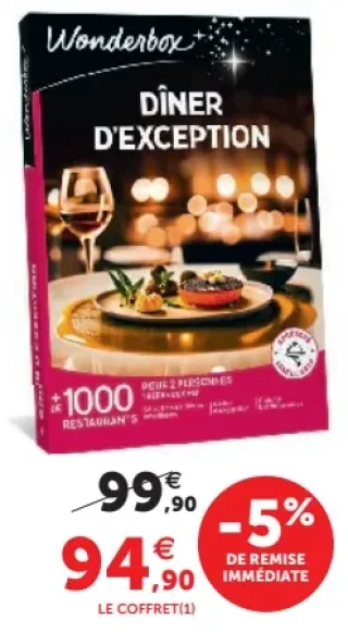 Wonderbox Dîner d'Exception