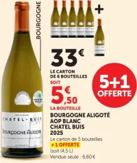 Vin blanc Bourgogne Aligoté AOP Chatel Buis