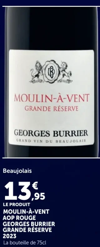 Georges Burrier Moulin-à-Vent AOP Rouge Grande Réserve 2023