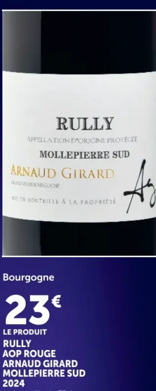 RULLY AOP ROUGE ARNAUD GIRARD MOLLEPIERRE SUD 2024