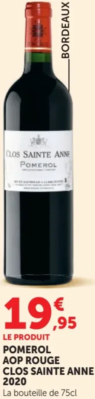 Pomerol AOP Rouge Clos Sainte Anne 2020