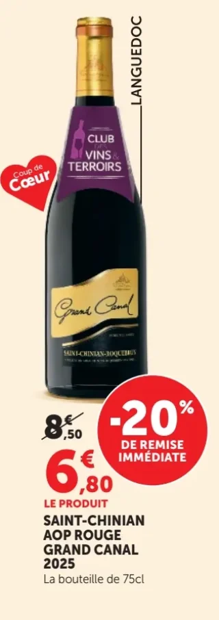 Grand Canal Saint-Chinian AOP Rouge 2025