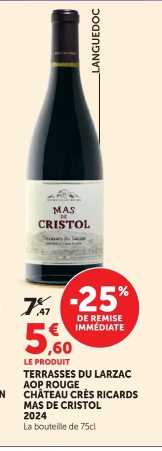 Château Crès Ricards Mas de Cristol Terrasses du Larzac AOP Rouge 2024