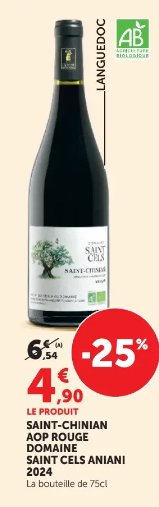 Domaine Saint Cels Aniani Saint-Chinian AOP Rouge 2024