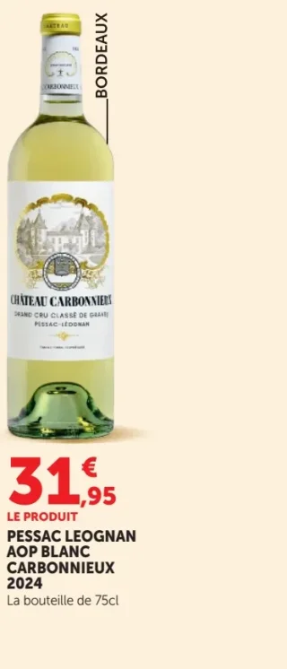 PESSAC LEOGNAN AOP BLANC CHÂTEAU CARBONNIEUX 2024
