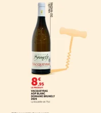 VACQUERAYS AOP BLANC DOMAINE BRUNELY 2025