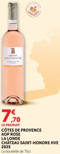 CÔTES DE PROVENCE AOP ROSE LA LONDE CHÂTEAU SAINT-HONORE HVE 2025
