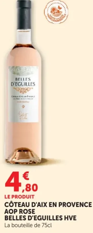 CÔTEAU D'AIX EN PROVENCE AOP ROSE BELLES D'EGUILLES HVE
