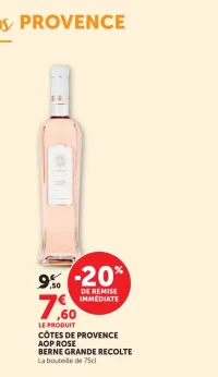 Côtes de Provence AOP Rose Berne Grande Recolte