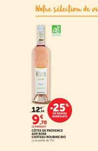 Côtes de Provence AOP Rose Château Roubine Bio