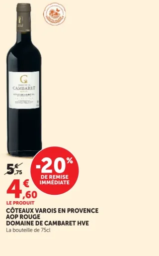 Côteaux Varois en Provence AOP Rouge Domaine de Cambaret Hve