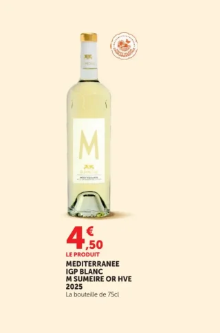 MEDITERRANEE IGP BLANC M SUMEIRE OR HVE 2023