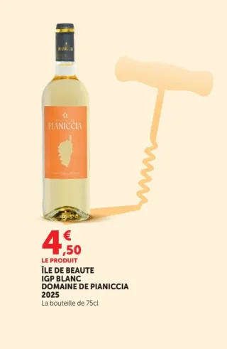 ÎLE DE BEAUTE IGP BLANC DOMAINE DE PIANICCIA 2023