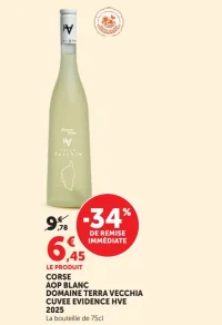 CORSE AOP BLANC DOMAINE TERRA VECCHIA CUVEE EVIDENCE HVE 2023