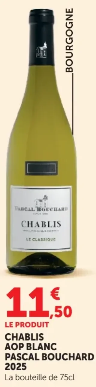 Pascal Bouchard Chablis AOP Blanc 2025