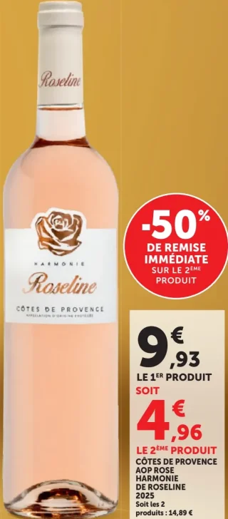 Côtes de Provence AOP Rosé Harmonie de Roseline