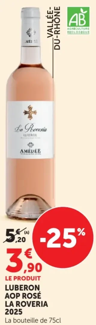 LUBERON AOP ROSÉ LA ROVERIA 2019