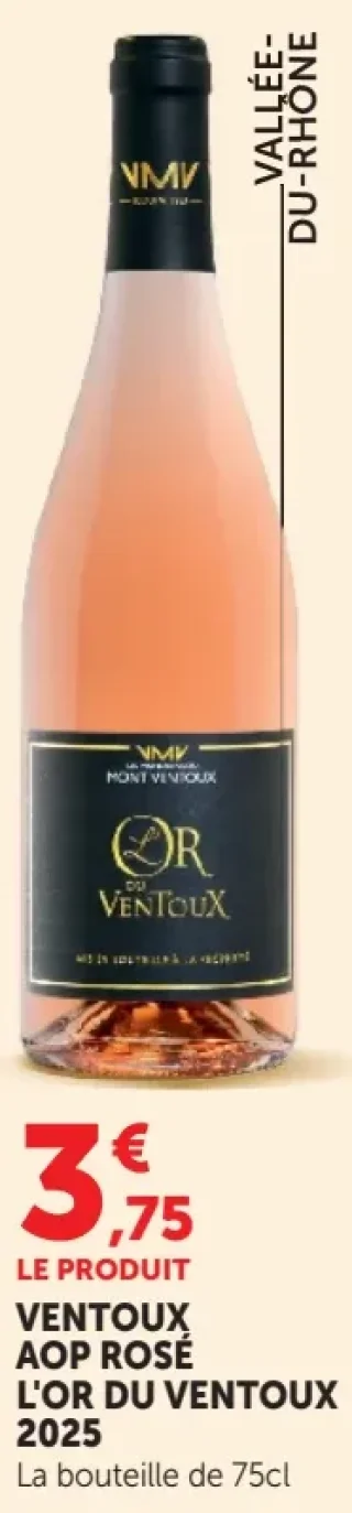 VENTOUX AOP ROSÉ L'OR DU VENTOUX 2019