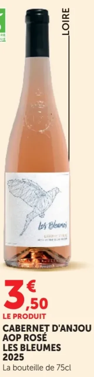 CABERNET D'ANJOU AOP ROSÉ LES BLEUMES 2019