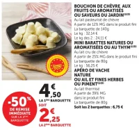BOUCHON DE CHÈVRE, MINI BARATTES OU APÉRO DE VACHE
