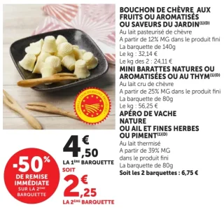 BOUCHON DE CHÈVRE, MINI BARATTES OU APÉRO DE VACHE