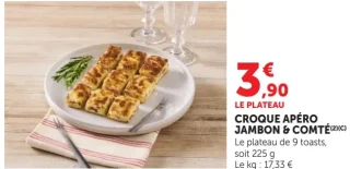 Croque apéro jambon & comté