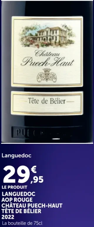 Château Puech-Haut Tête de Bélier Languedoc AOP Rouge 2022