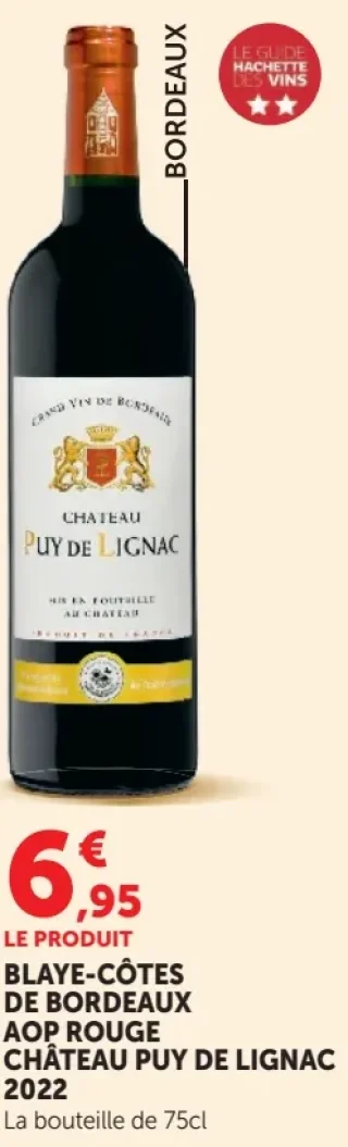 Château Puy de Lignac 2022 Blaye-Côtes de Bordeaux AOP Rouge