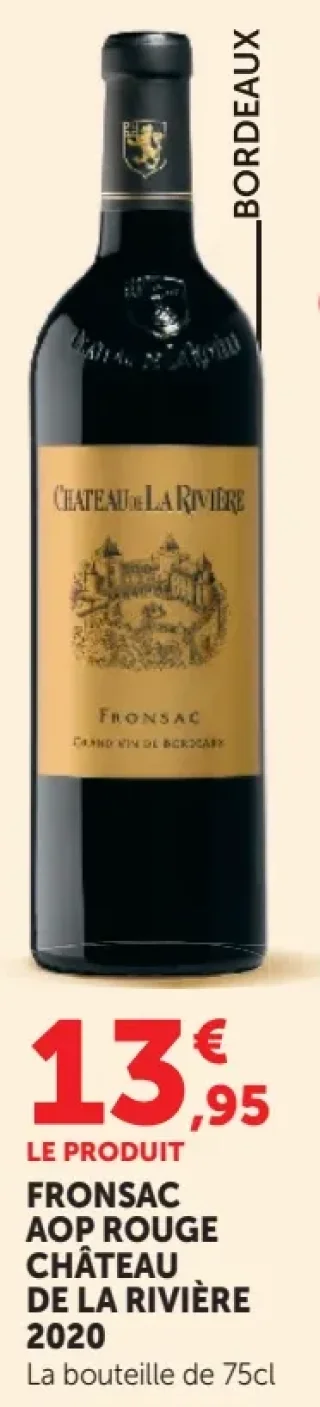 FRONSAC AOP ROUGE CHÂTEAU DE LA RIVIÈRE 2020