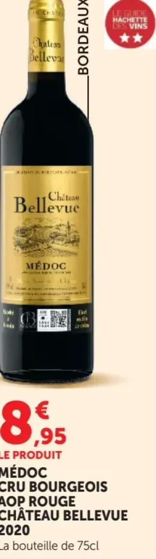 MÉDOC CRU BOURGEOIS AOP ROUGE CHÂTEAU BELLEVUE 2020