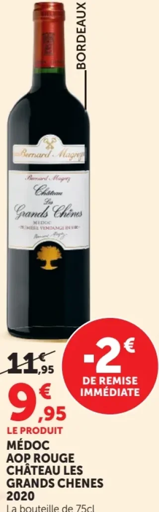 MÉDOC AOP ROUGE CHÂTEAU LES GRANDS CHÊNES 2020