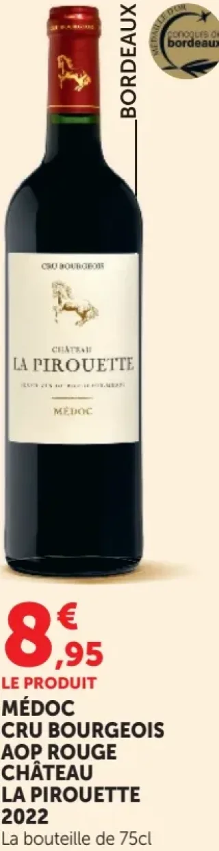 Médoc Cru Bourgeois AOP Rouge Château La Pirouette 2022