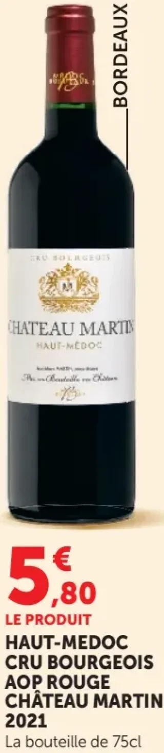 HAUT-MÉDOC CRU BOURGEOIS AOP ROUGE CHÂTEAU MARTIN 2021