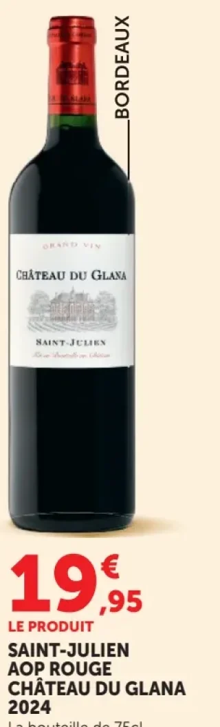 Saint-Julien AOP Rouge Château du Glana 2024