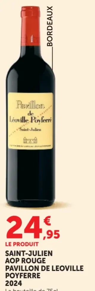 Saint-Julien AOP Rouge Pavillon de Leoville Poyferre 2024
