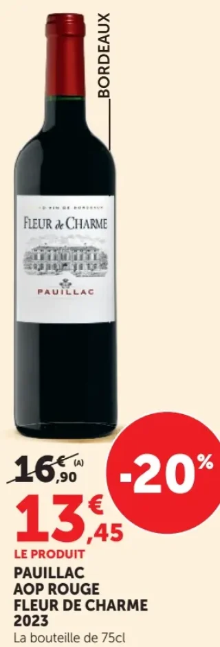PAUILLAC AOP ROUGE FLEUR DE CHARME 2023