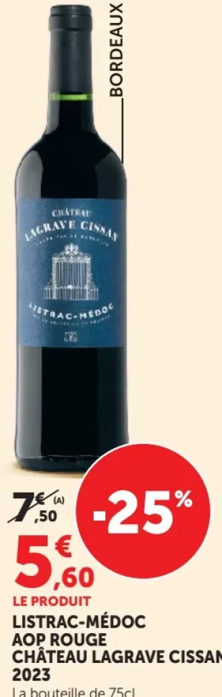Listrac-Médoc AOP Rouge Château Lagrave Cissan 2023