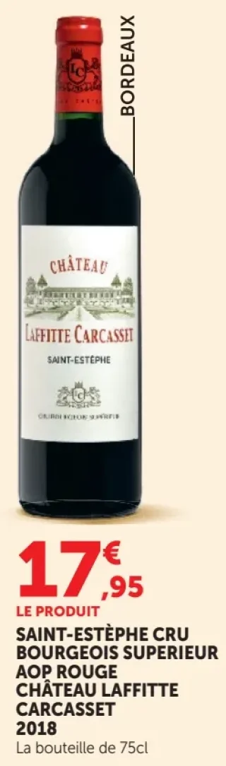 Saint-Estèphe Cru Bourgeois Superieur AOP Rouge Château Laffitte Carcasset 2018
