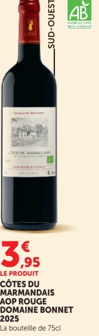 Côtes du Marmandais AOP Rouge Domaine Bonnet 2025