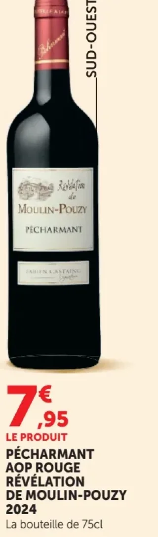 Pécharmant AOP Rouge Révélation de Moulin-Pouzy 2024