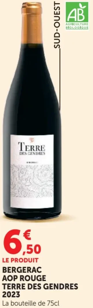 Bergerac AOP Rouge Terre des Gendres 2023