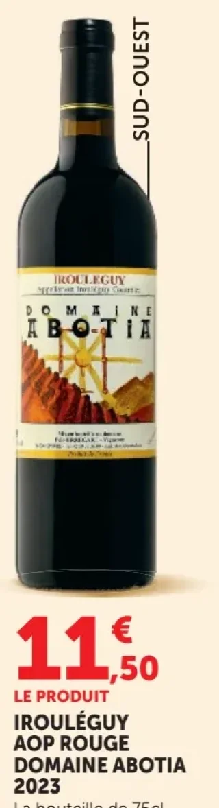 Irouléguy AOP Rouge Domaine Abotia 2023
