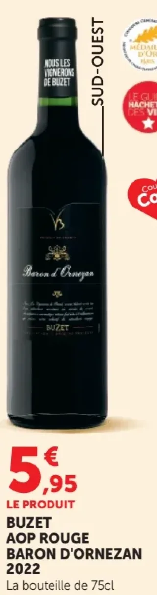 Buzet AOP Rouge Baron d'Ornezan 2022