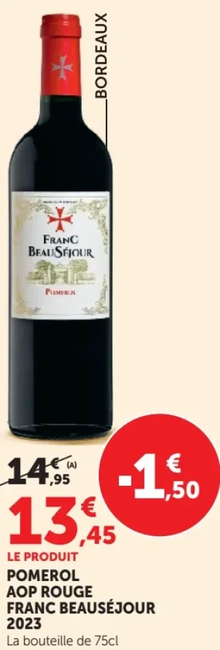 Franc Beauséjour POMEROL AOP ROUGE 2023