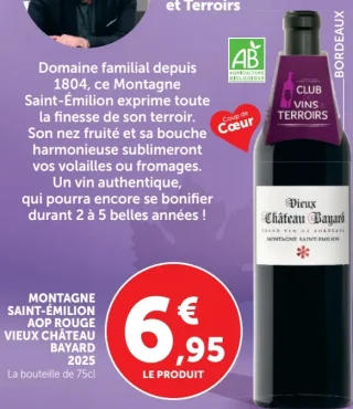 Montagne Saint-Émilion AOP Rouge Vieux Château Bayard 2025