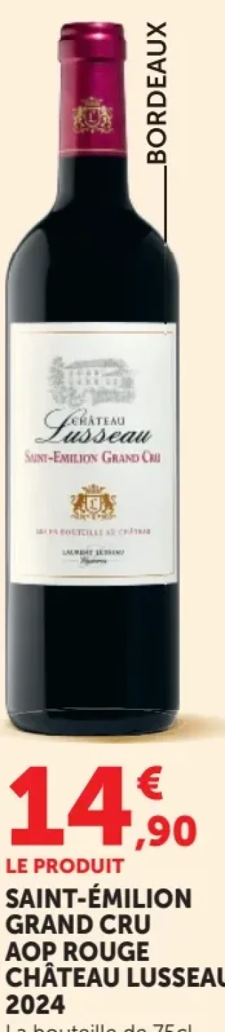 Saint-Émilion Grand Cru AOP Rouge Château Lusseau 2024