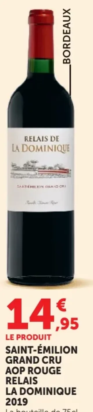 Saint-Émilion Grand Cru AOP Rouge Relais La Dominique 2019